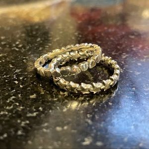 Pandora style Hearts and stars stackable rings.